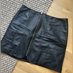 Free People Vegan Leather Skirt | 4